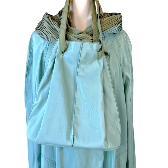 Mycra Pac Now Donatella Green/Blue Reversible Hooded Rain Coat